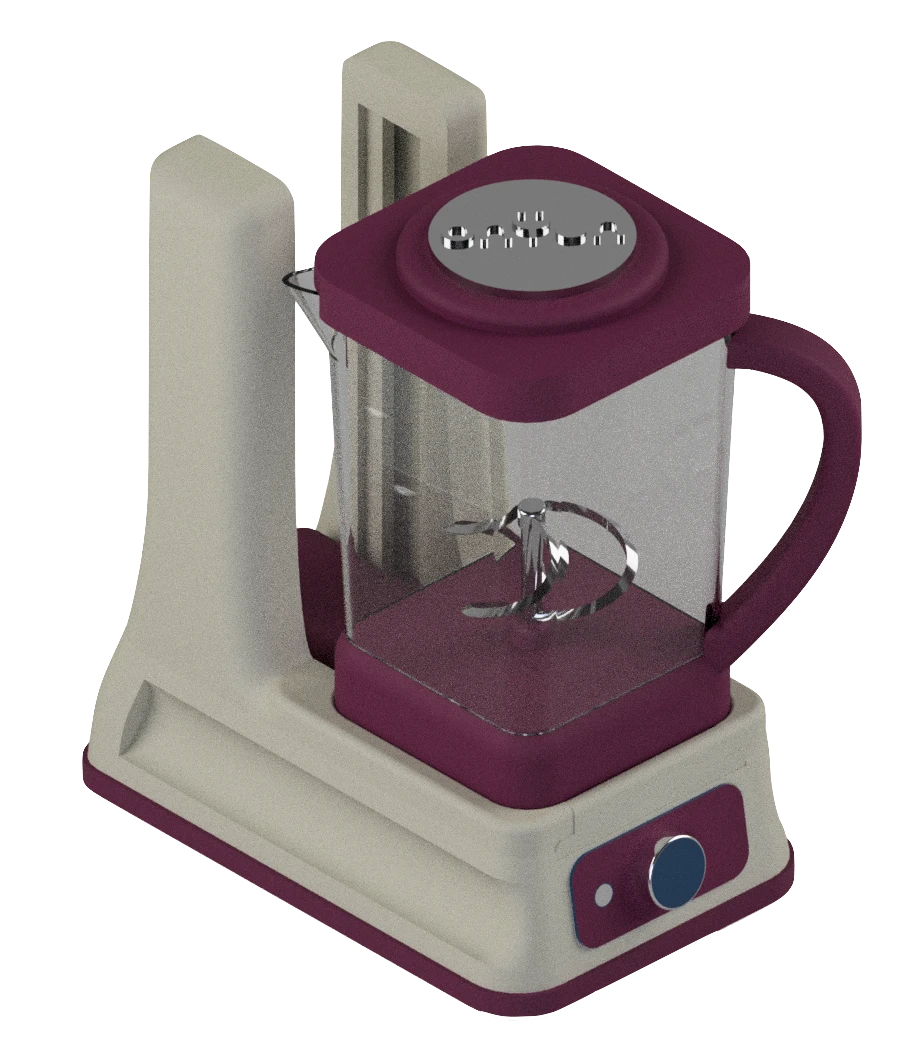 The OneSpin in blender configuration with a clear pitcher