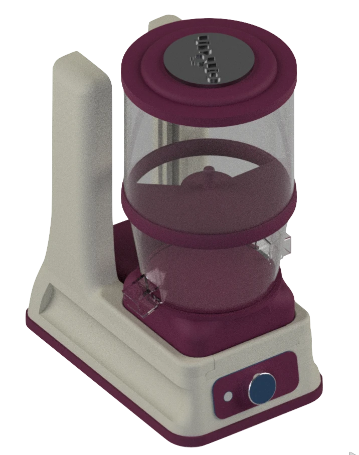 OneSpin in cold press configuration with a clear canister